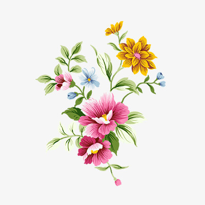 唯美花卉PNG圖片素材 在熊貓辦公邂逅指尖綻放的透明詩篇